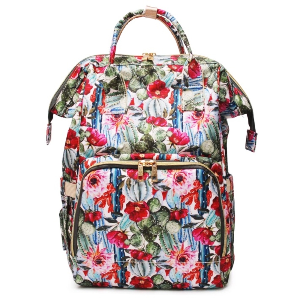 Cactus Baby Backpack with Insulated Front Pocket